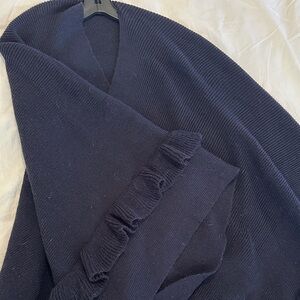 Elegant Navy Women's Sweater Shrug